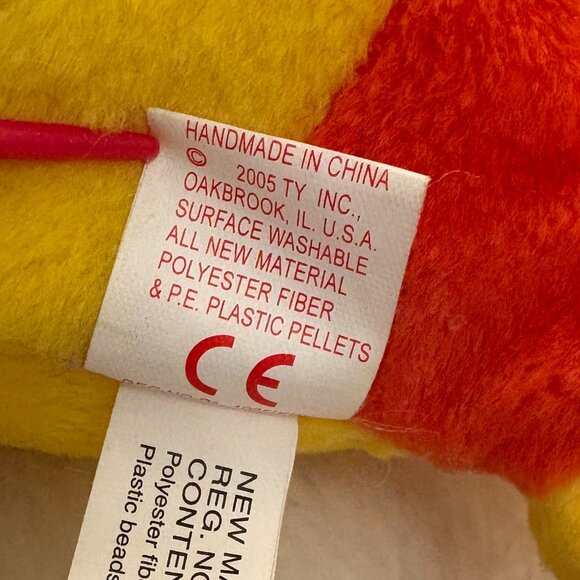 Oriel the Angel Fish Yellow TY Beanie Babies 2005 Plush (SKU: 360TO) - Picture 4 of 7